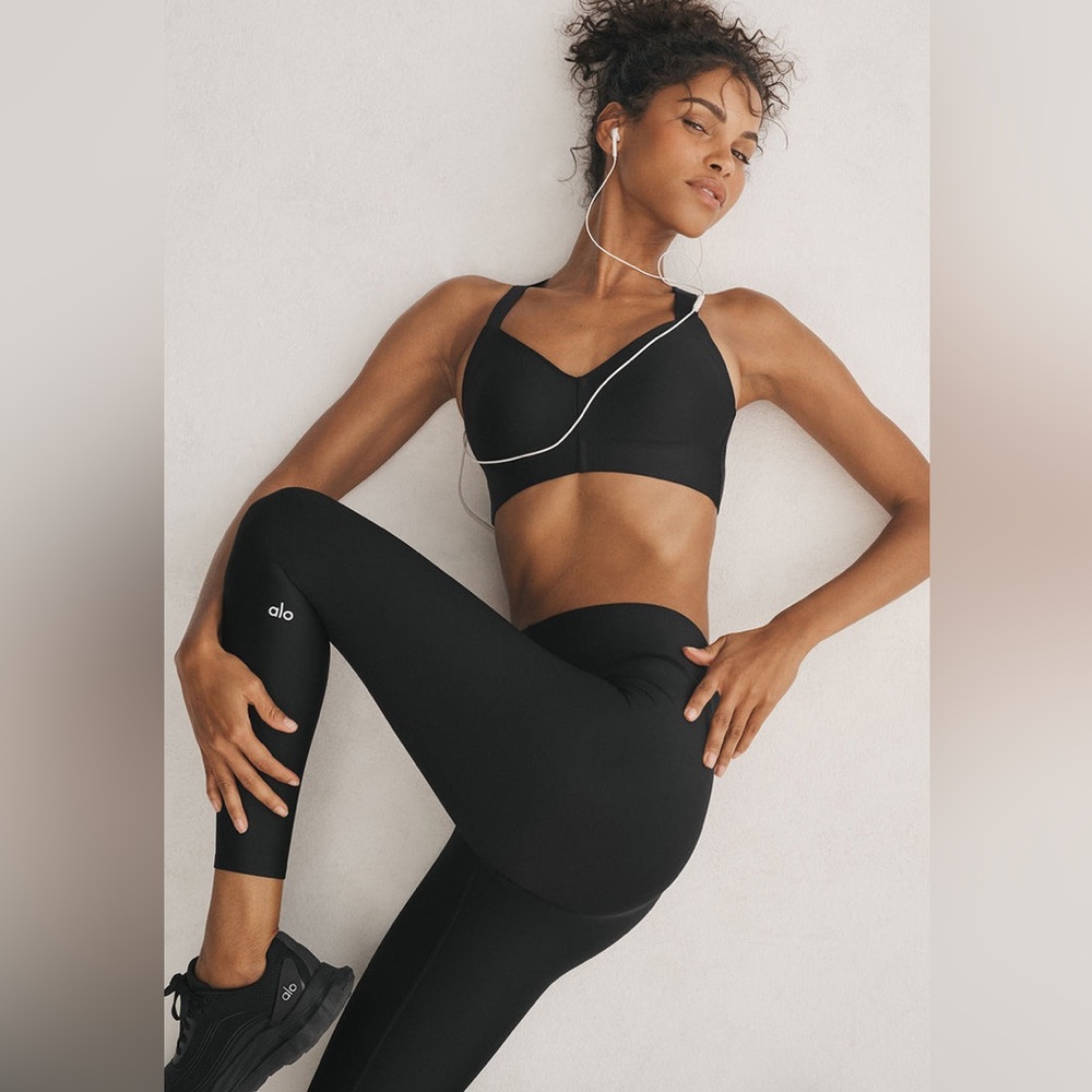 ALO Yoga 7/8 High-Waist Airlift Leggings, Black, S